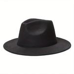 Boné Fedora monocromático clássico para homens e mulheres, chapéus de feltro vintage unissex, chapéus de jazz simples, estilo britânico