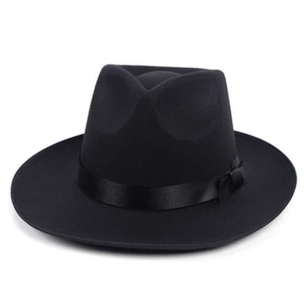 Unisex Michael Jackson Fedora chapéu, top retro, jazz britânico, chapéu, aba grande, masculino, outono e inverno