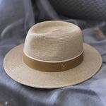 Chapéu de palha panamá verão macio em forma de topo chapéu masculino borda larga praia sun cap proteção uv feminino sol sombreamento jazz chapéu presente do feriado