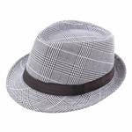 Chapéu-coco retrô masculino, versão clássica, Fedoras masculinos, chapéu xadrez jazz top, chapéu de sol casual de praia, boné estilo britânico, adulto