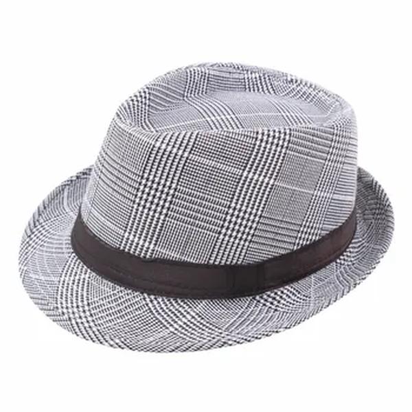 Chapéu-coco retrô masculino, versão clássica, Fedoras masculinos, chapéu xadrez jazz top, chapéu de sol casual de praia, boné estilo britânico, adulto