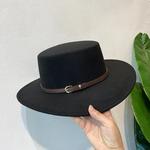 Mulheres Fedora Chic Belt Buckle Decorado Flap Brim Sentiu Chapéu Retro Britânico Jazz Casquette Inverno Outono Lã Quente Boater Cap gorra