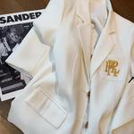 Blazer feminino britânico glamoroso pendular, jaqueta feminina, carta de forro bordada, casaco de terno avançado, novo, primavera, 2022