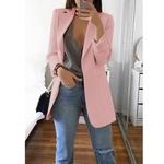 Casaco cardigan de manga comprida feminino, jaqueta elegante feminina, slim fit, blazer de trabalho estilo ol, branco e preto coreano, outono