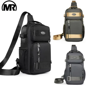 Bolsa masculina de peito de grande capacidade, mochila transversal ao ar livre, bolsa de viagem casual, tendência da moda, nova, 2023