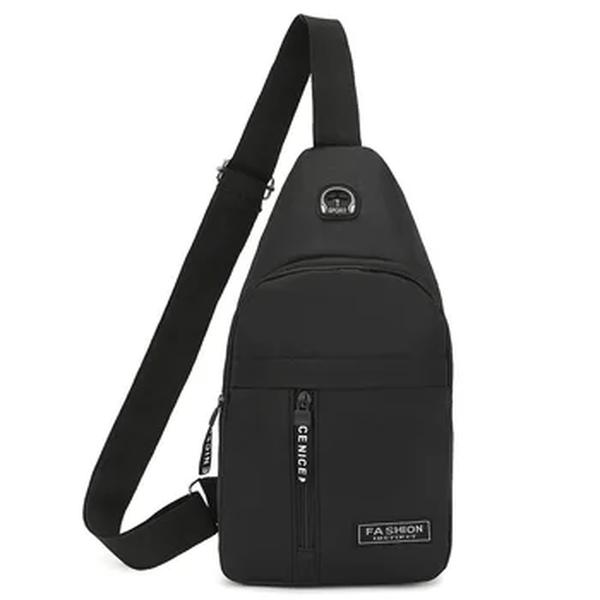 Bolsa tiracolo de pano Oxford masculina, bolsa de peito elegante, bolsa de ombro portátil, nova tendência