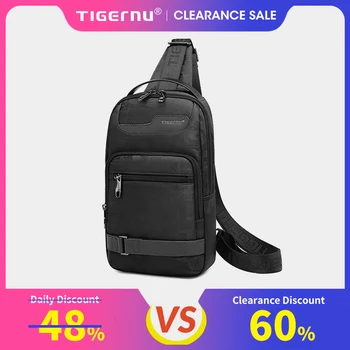 Tigernu-Bolsa tiracolo impermeável para homens, bolsa de peito Oxford Travel, bolsa de ombro casual, estilingue universitário masculino, série retro, iPad 7.9"