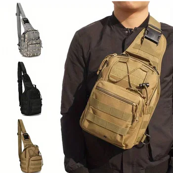 Versátil Tactical Sling Mochila, Peito Body Bag, Caminhadas e Caça Carry Bag