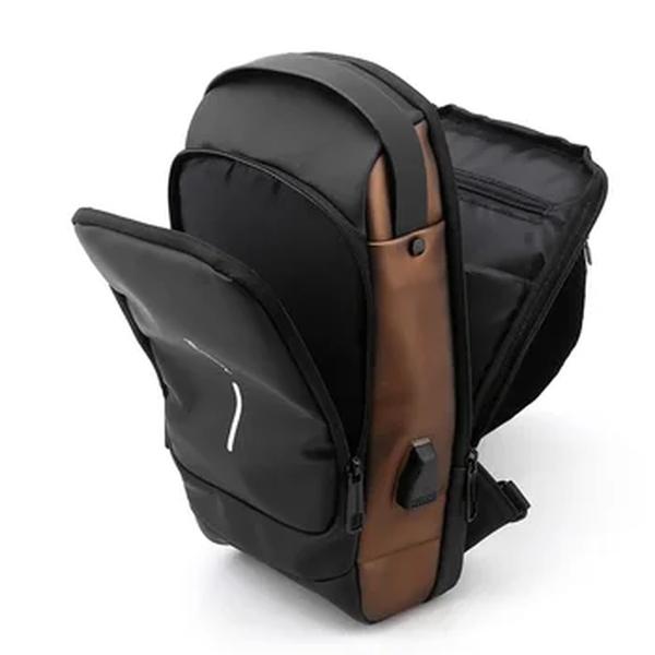 Bolsa Crossbody USB impermeável com bloqueio de senha, Mochilas escolares anti-roubo de ombro, Multifunções Travel Messenger Chest Pack