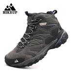 Hikeup-Botas masculinas de camurça alta, sapatos de trekking, botas militares de combate tático, impermeável, exterior, inverno