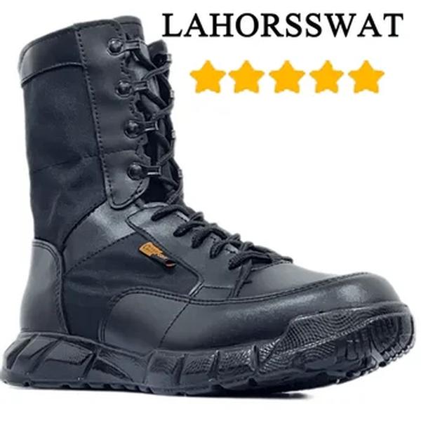 LAHORSSWAT-Botas Táticas Militares Masculinas, Super Leve, Treino de Combate, Lace Up, Impermeável, Exterior, Caminhada, Sapatos Respiráveis