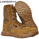 LAHORSSWAT-Botas Táticas Militares Masculinas, Super Leve, Treino de Combate, Lace Up, Impermeável, Exterior, Caminhada, Sapatos Respiráveis