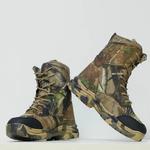 Botas militares táticas para homens, sapatos de combate, amortecedor antiderrapante, deslizamento estável, caminhadas ao ar livre, primavera, outono, tamanho 39-46