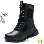 Boné de segurança de aço masculino botas militares, sapatos de trabalho, anti-esmagamento, trabalhando, nova moda, 2024