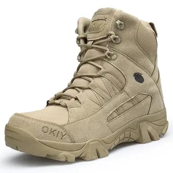 Botas impermeáveis do exército tático para homens, Sapatilha militar do deserto, Sapatos de segurança do trabalho, Escalada e caminhada, Ankle Boots ao ar livre