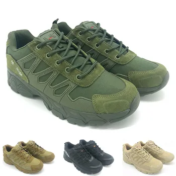 TopFight bota militar de corte baixo masculina, combate com renda, sapato de caminhada ao ar livre, antiderrapante, resistente ao desgaste, confortável, casual, novo, 2022