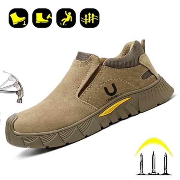 Anti-Smash Indestructible Safety Shoes for Men, Welder Safety Boots, Work Boots, Steel Toe, Security Footwear