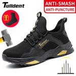 Anti-Smashing Steel Toe Cap Sapatos de segurança para homens e mulheres, prova de perfuração, construção, leve, respirável Sneaker, botas de trabalho, alta qualidade