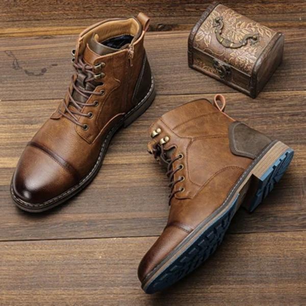 Botas de couro confortáveis masculinas, marca de moda, tamanho 7-13, AL606, 2024