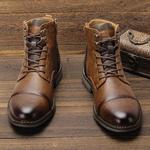 Botas de couro confortáveis masculinas, marca de moda, tamanho 7-13, AL606, 2024