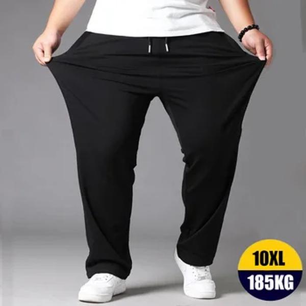 Calça solta de treino masculina, moletom casual, grande, elástico na cintura, roupa masculina, roupas esportivas, corredores, 10XL