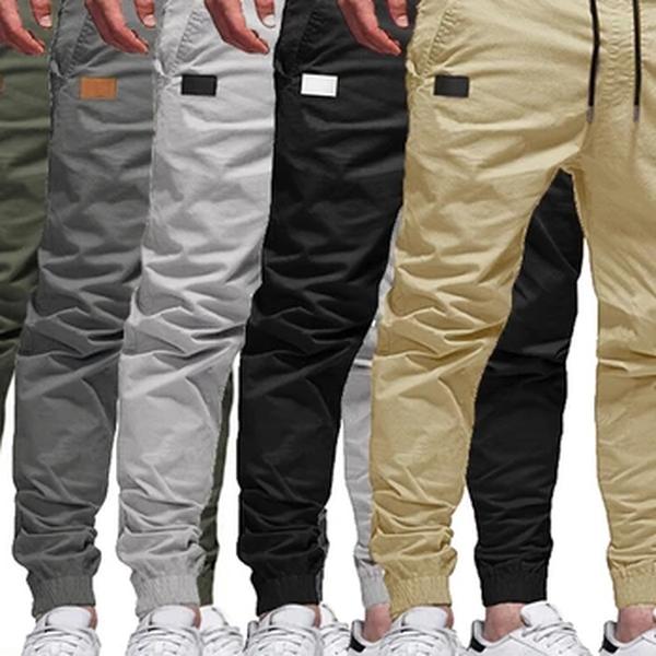 Calça reta de tubo hip-hop masculina, algodão puro, esporte casual, moda de rua, alta qualidade, novo, quatro estações do ano, 2022