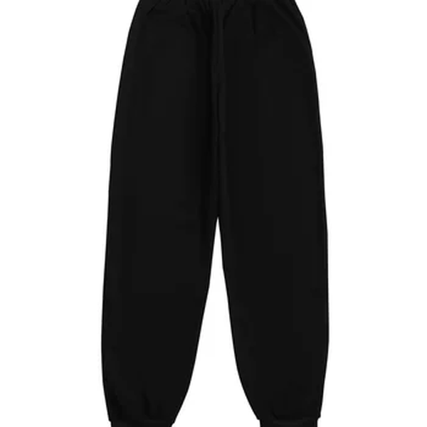 Calça esportiva de cintura alta estampada letra casual, calça diária feminina, roupas com cordão