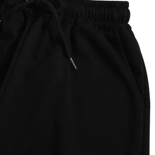 Calça esportiva de cintura alta estampada letra casual, calça diária feminina, roupas com cordão