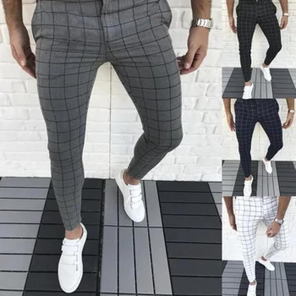 Calças de carga dos homens Calça Slim Fit Calças de perna reta Moda Casual Sweatpants Streetwear Lápis Masculino Calças Para Negócios