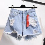 Shorts jeans leves e emagrecedores para mulheres, jeans de perna larga, solto, elegante, europeu, estilo americano, novo, Amazon