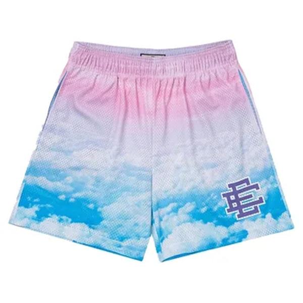 Calções básicos do horizonte de Nova York para homens, moletom de basquete fitness, shorts de malha de ginástica ERIC EMANUEL, verão