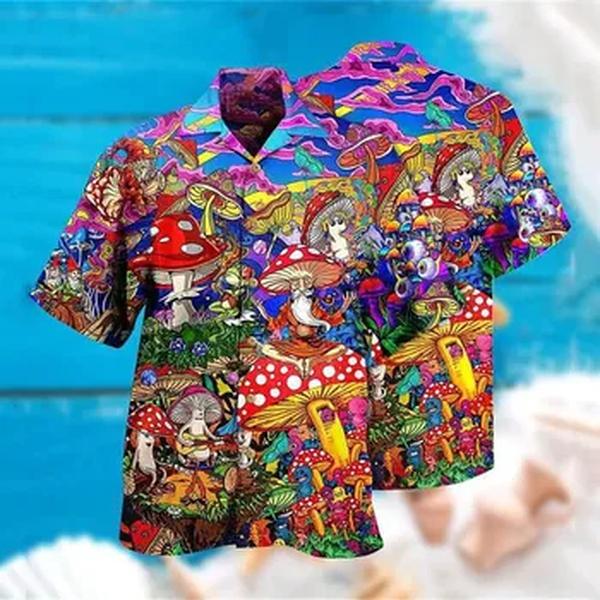 Camisas havaianas soltas e respiráveis para homens, estampa 3D, tops de festa na praia, mangas curtas, moda legal, 6XL, verão, 2023