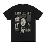 A cantora unissex Lana Del Rey estampa camiseta, streetwear de hip hop, moda harajuku, manga curta, plus size, homens e mulheres