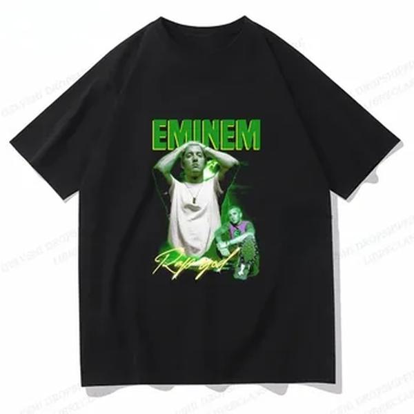 Algodão Eminem camiseta para homens e mulheres, tops de hip hop para crianças, camisetas para meninos, roupas de rapper, moda para o verão, Y2k