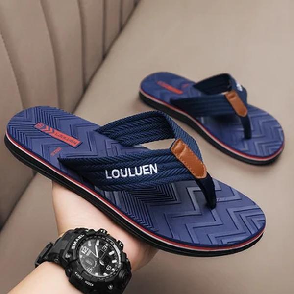 Marca casual masculina flip-flops, chinelos de praia de verão, chinelos de moda ao ar livre, venda quente, chinelos de alta qualidade