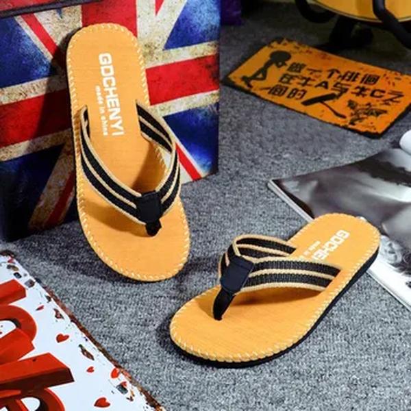 Sapatos de praia de fundo plano respirável masculino, chinelo costurado fora da linha de carros, chinelos casuais, sandálias de verão, nova moda