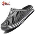 YRZL-Hollow Respirável Flip Flops para Homens, Sapatos de Verão, Sandálias com Buracos, Tamancos, Chinelos de Praia, Tamanho Grande 45, Moda