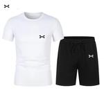 Camiseta de manga curta masculina com shorts esportivos, casual, conjunto de jogging, moda coreana, verão, 2024