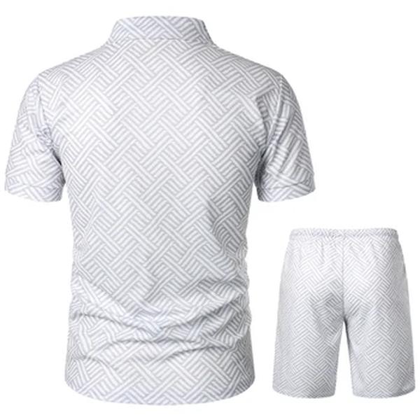 Camisa polo masculina estampada em 3D, terno casual lapela, moda verão