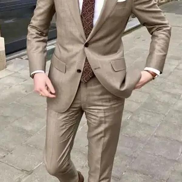 Blazer de lapela casual entalhado masculino, smoking de casamento, terno bonito de padrinhos, baile de formatura, 2023