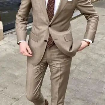 Blazer de lapela casual entalhado masculino, smoking de casamento, terno bonito de padrinhos, baile de formatura, 2023