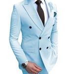 Smoking casual, blazer e calças para homens com breasted slim fit, lapela de entalhe, casamento, slim fit, novo, 2 peças, 2024