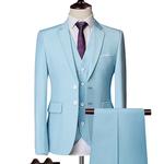 Conjunto de ternos de negócios elegantes masculinos, casacos e jaquetas completos, colete e calças formais, ternos de casamento luxuosos, frete grátis, 2023, 3 peças