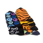 Meias de caveira para homens, Tiger Cartoon, novidade alienígena Hip Hop, Crazy Trend, presente, 1 par, novo