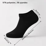 Meias de poliéster para barco masculinas, novo estilo, preto, branco, cinza, meias de negócios, macio, respirável, verão, masculino, 10 pares