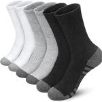 Meias esportivas longas e respiráveis masculinas, meias de compressão, branco, preto, almofada, corrida, basquete, plus size 38-46, novo, 6 pares