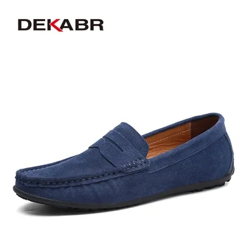 Dekabr-mocassins de couro genuíno para homens, flats leves, sapatos de condução, boa qualidade, primavera e verão, venda especial