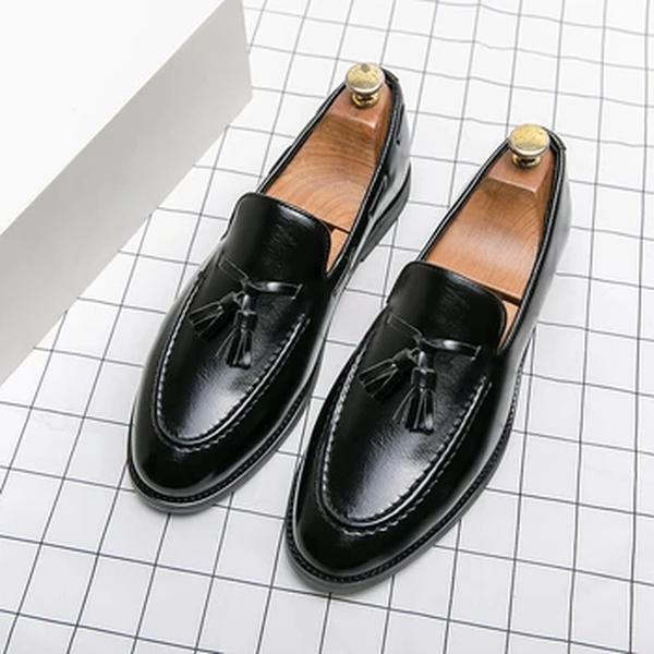 Sapatos de couro para homens, Mocassins de negócios, Mokasin, Caballero Designer