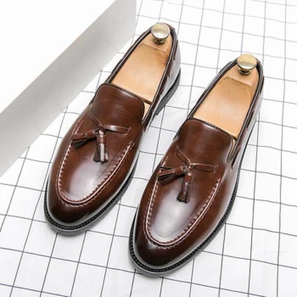 Sapatos de couro para homens, Mocassins de negócios, Mokasin, Caballero Designer