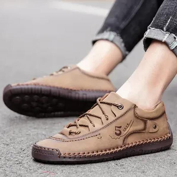 Sapato de couro casual masculino, mocassim confortável ao ar livre, sapatilhas antiderrapantes, Cassis Anke Trend, moda de alta qualidade, novo